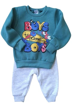 Костюм двійка для хлопчика Boys з начісом 92 зелений
