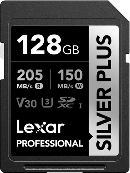 Карта памяти Lexar Professional Silver Plus SDXC 128GB UHS-I U3 V30 (LSDSIPL128G-BNNNG)