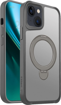 Etui plecki Etteri Matt Mag Ring do Apple iPhone 14 6.1 Grey (5906961960122)