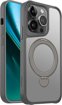 Etui plecki Etteri Matt Mag Ring do Apple iPhone 14 Pro 6.1 Grey (GSM190633)