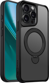 Etui plecki Etteri Matt Mag Ring do Apple iPhone 15 Pro Max 6.7 Black (GSM190647)