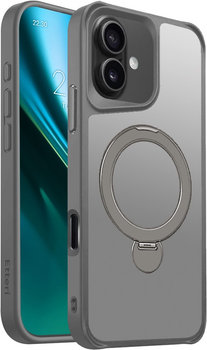 Etui plecki Etteri Matt Mag Ring do Apple iPhone 16 6.1 Grey (GSM190637)