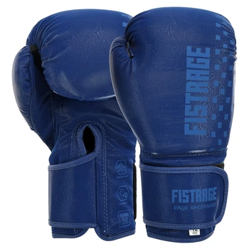 Перчатки боксерские на липучке Fistrage Fight Gear 5120 размер 14 унций Blue