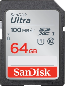Карта памяти SANDISK Ultra SDXC 64GB UHS-I U1 (SDSDUNR-064G-GN3IN)