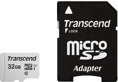 Карта памяти Transcend 300S microSDHC 32GB UHS-I U1 + SD-адаптер (TS32GUSD300S-A)