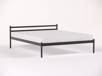 Двспальне металеве Ліжко Comfort 200х120 см Чорне
