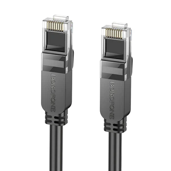 Кабель (патч-корд) Borofone BUS01 Category 6 Gigabit (8m) Black