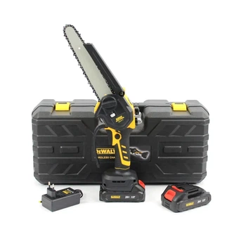 Аккумуляторная мини-пила DeWalt DCM190HN (24V, 5Ah, шина 20 см) щеточный двигатель, подкачка смазки, безключовая натяжка