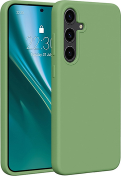 Etui plecki Etteri Silicone Case do Samsung Galaxy S25 Plus Light green (GSM190278)