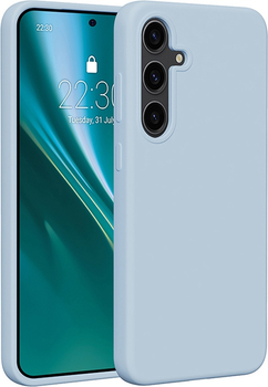 Etui plecki Etteri Silicone Mag case do Samsung Galaxy S25 Edge Light blue (GSM193050)