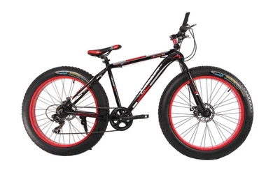 Велосипед E-motion Fatbike 26" 19" черно-красный