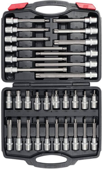 Zestaw nasadek TORX YATO do kwadratu 1/2" T20-T70 l= 55-200 mm 32 elementy (5906083071300)