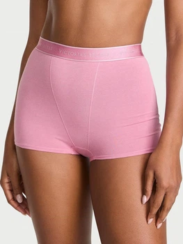Трусики шорты женские хлопковые Victoria's Secret 27068564 2XL Розовые (7114439124750)