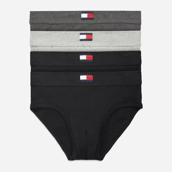 Набір трусів брифів чоловічих бавовняних Tommy Hilfiger 13612441 L 4 шт Чорний/Сірий (7114439124652)