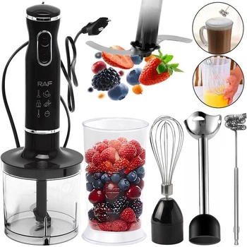 Погружной кухонный блендер Raf 314B Blender Set 5в1 800W электрический ручной миксер измельчитель бытовой