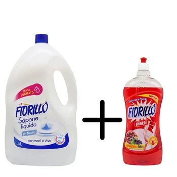 Fiorillo рідке мило 4 л +ПОДАРУНОК Fiorillo засіб для миття посуду Pomegranate & Ribes 1 л