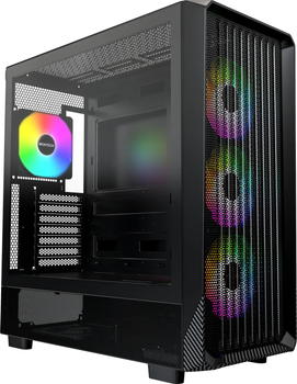 Корпус Full-Tower без БЖ Montech X5 Black (E-ATX 12"x10.5", 1xType-C, 3x140мм ARGB, 1x120мм ARGB, Radiator 360мм)