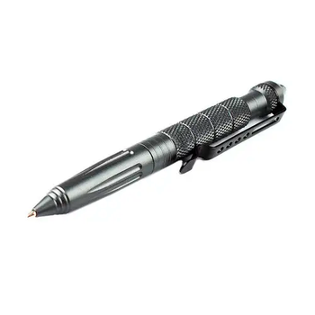 Багатофункціональна кулькова ручка з авіаційного алюмінію Multi-Tool, змінний стрижень, Grey