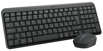 Комплект клавіатура + миша Logitech MK250 бездротовий сірий (920-013823)