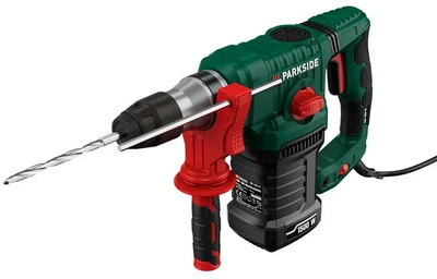 Перфоратор і відбійний молоток Parkside PBH 1500 A1 з патроном SDS-plus, 1500 Вт, 3900 об/хв (Par10050)
