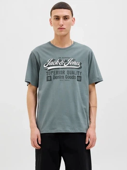 Футболка хлопковая длинная мужская Jack & Jones 12279535 M Stormy Weather (5715724948082)