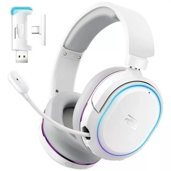 Бездротова ігрова гарнітура Proove Gaming Rapture BT5.4 + адаптер 2.4GHz USB/Type-C білий + додаток iOS/Android (GHRPPP010002)
