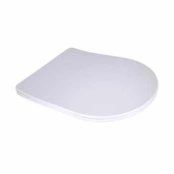Сидіння для унітаза підлогового (Vlasta) 560×363×30 мм, White, з мікроліфтом, Slim Duroplast, Quick Release QT28228300W3 Qtap