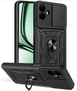 Чохол Camshield з кільцем-підставкою на Samsung Galaxy A07 (A075) / black