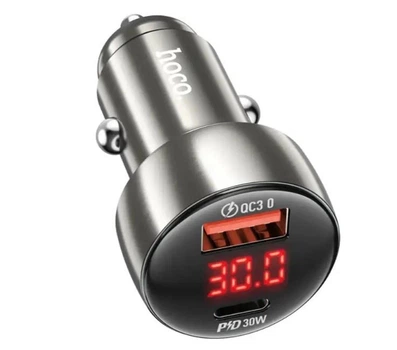 Автомобильное зарядное устройство Hoco Z50 с быстрой зарядкой USB+Type-C 48W PD30W+QC3.0