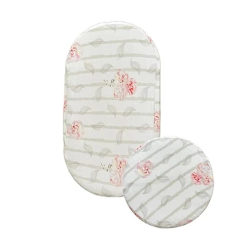 Простыни на резинке (2 штуки d70 см и 70x125 см) Babyhood цветы