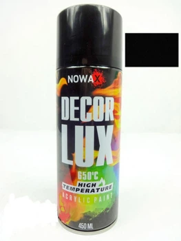 Краска аэрозольная термостойкая черная 450 мл Nowax NX48037 до 650 °C