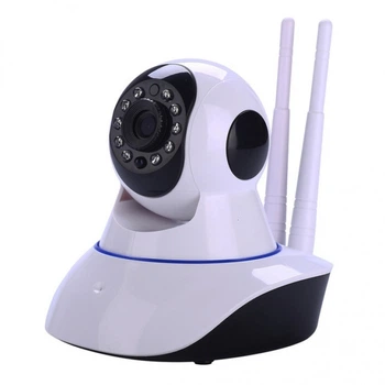 Поворотная сетевая IP-камера видео-наблюдение WIFI Smart NET Q5 ночное видение Датчик движения Встроенная сирена поворот камеры на 355 град (009v)