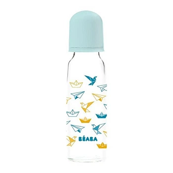 Бутылочка стеклянная Beaba Origami 250 ml  blue , арт. 911611