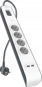 Мережевий фільтр Belkin Surge Protectors 4 розетки (BSV401VF2M-V2)