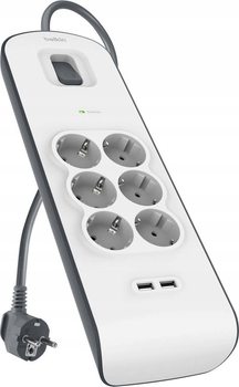 Мережевий фільтр Belkin Surge Protectors 6 розеток (BSV604VF2M-V2)