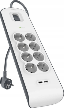Мережевий фільтр Belkin Surge Protectors 8 розеток (BSV804VF2M-V2)