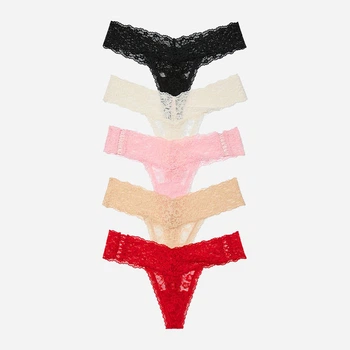 Набор трусиков танга женских Victoria's Secret 26890350 XL 5 шт Разноцветный (7114439124678)