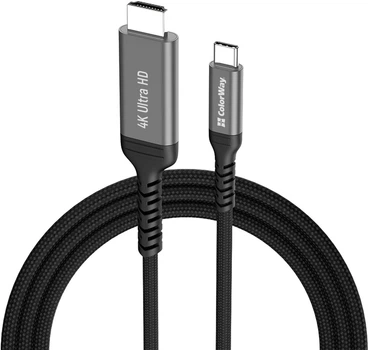 Кабель ColorWay USB-C to HDMI 4K 60Hz 2 м Black (CW-CBCHD077-BK)