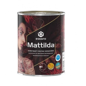 Краска для стен Eskaro Mattilda бархатисто-матовая моющаяся 0,95л