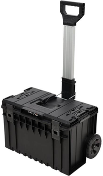 Skrzynka systemowa YATO 3 sekcje, na kołach z teleskopową rączką 585x425x410 mm (YT-09166)