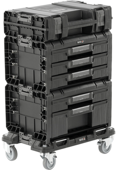 Skrzynie na narzędzia YATO na platformie z kółkami S12 4 szt. 507x326x745 mm do modułu P05T2T341G2 (YT-09191)