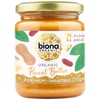Арахісова паста хрустка без солі Biona Organic 250 г (20236238)
