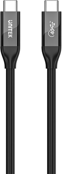 Kabel Unitek USB4 USB-C PD 100W 40 Gbps 8K 2 m Black (C14100ABK01-2M)