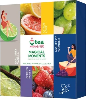 Чай черный Tea Moments Magical Moments Ассорти 4 вкуса х 8 пирамидок (4823118606553)
