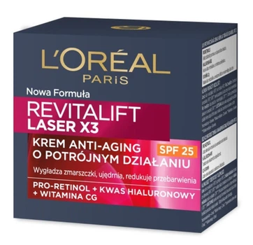 Крем для обличчя Loreal Revitalift Laser x3 SPF 25 Глибокий догляд 50 мл (3600523456215)