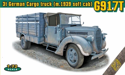 Сборная модель 3-х тонный грузовик Ford G917T (1939 год, упрощенная кабина) ACE (72575)