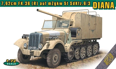 Сборная модель САУ 76-мм FK.36 (R) auf mZgkw 5t «Diana» ACE (72574)