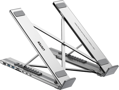 Podstawka pod laptopa Unitek USB-C with Docking Station Silver (D1137AGY01)