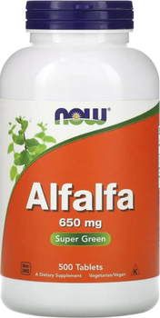Люцерна Now Foods Alfalfa 650 мг 500 таб в упаковке (ARE-575622)