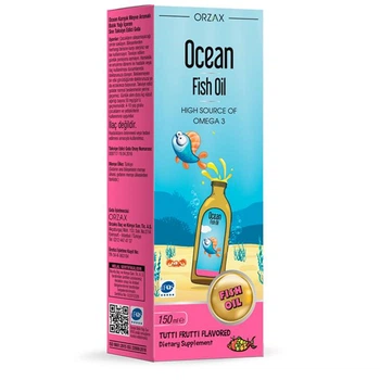 Омега-3 сироп зі смаком тутті-фрутті для дітей Orzax Ocean Fish Oil Syrup,150 мл